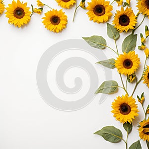 Earthy sunflower border