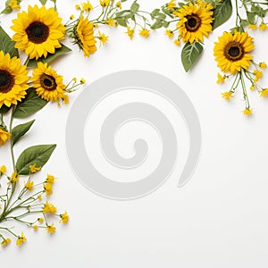 Earthy sunflower border