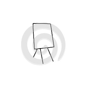 Easel canvas icon. Easel canvas thin line icon