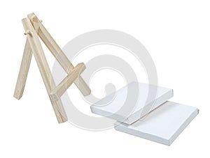 Easel with Fallen Canvases