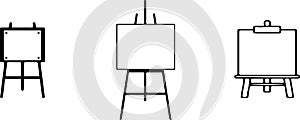 easel icon isolated on white background