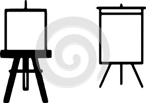 easel icon isolated on white background