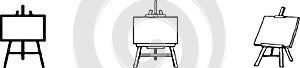 easel icon isolated on white background