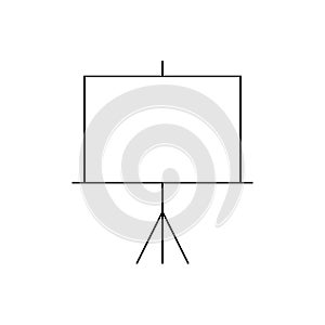 Easel outline icon. Symbol, logo illustration for mobile concept and web design.