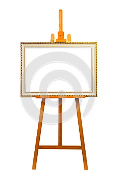 Easel with painting frame