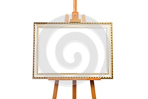 Easel with painting frame