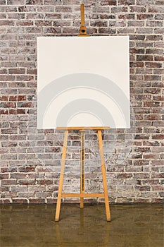 Easel with square canvas