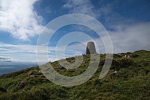 Eask tower with cloudy blue sky