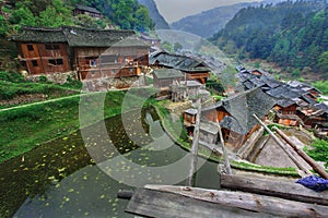 East Asia, South West China, ethnic village in mountain area.