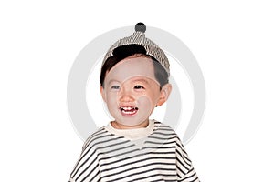 East Asian male with happy appearance Studio portrait of young child