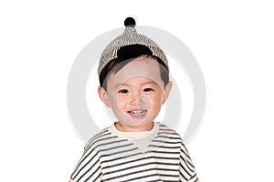 East Asian male with happy appearance Studio portrait of young child