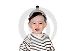 East Asian male with happy appearance Studio portrait of young child