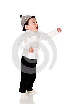 East Asian man in various poses Studio portrait of a young child