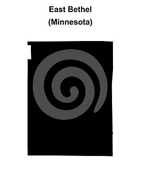 East Bethel outline map