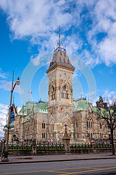 East Block at Canada`s Parliament in Ottawa