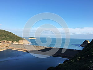 East Dam of Sai Kung High Island Reservoir in Hong Kong