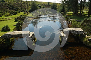 The East Dart River in Belever, Dartmoor National Park, Devon, U photo