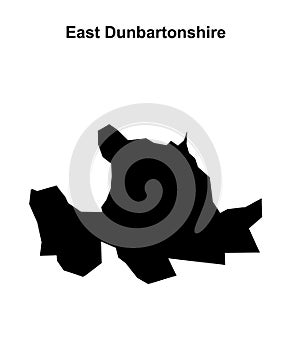 East Dunbartonshire outline map