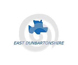East Dunbartonshir map Scotland county photo