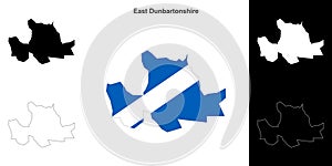 East Dunbartonshire outline map