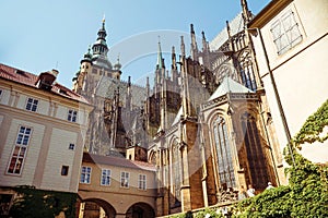East end of the Saint Vitus Cathedral. Prague, Czech Republic