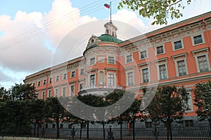 East facade of the Mikhailovsky Castle. St. Petersburg.