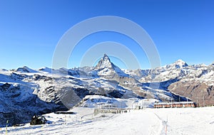 The East Face of the Matterhorn. The Alps, Switzerland.