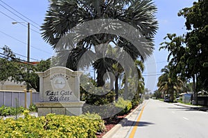 East Gate Estates Welcome Sign