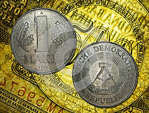 East germany mark coin, DDR