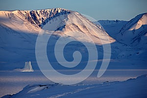 East Greenland winter landscape