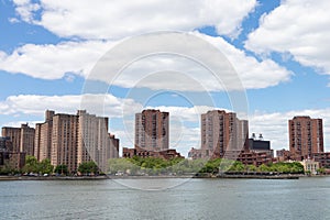 East Harlem Skyline along the East River in New York City