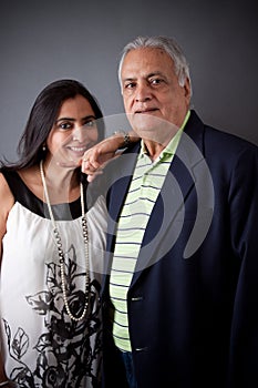 East Indian Father and Daughter