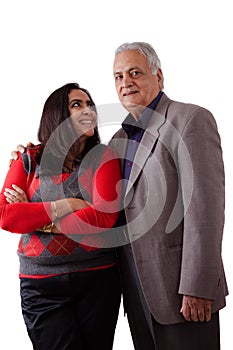 East Indian Father and Daughter