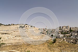 Generic architectural view of Silwan, Arab village on the Mount of Olives across the old city walls of Jerusalem