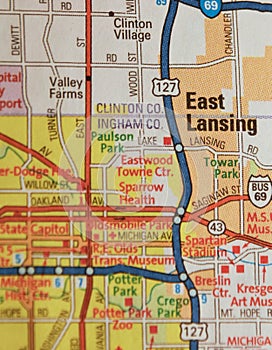 East Lansing Map Image 1