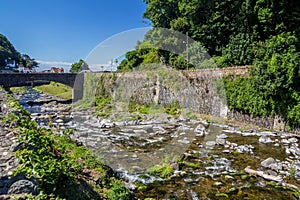 East Lyn River. Bridge over river