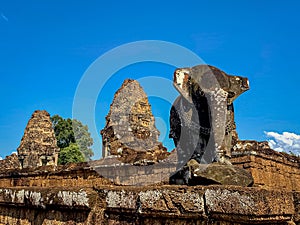 The East Mebon Mount Temple was erected in honor of the god Shiva, a temple of the Khmer civilization, located on the territory of