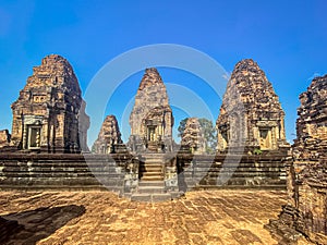 The East Mebon Mount Temple was erected in honor of the god Shiva, a temple of the Khmer civilization, located on the territory of