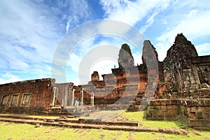 East Mebon Mountain temple in the center of the East baray at Cambodia