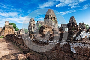 East Mebon temple ruins on a sunny day
