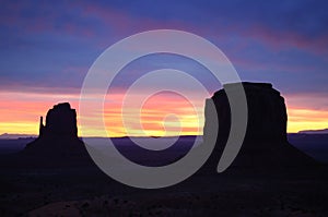 East Mitten and Merrick Buttes Sunrise, Monument Valley