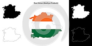 East Nimar outline map