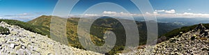 East panorama view from Prasiva with Velka Chochula in Nizke Tatry mountains