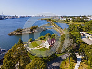 East Providence aerial view, Rhode Island, USA