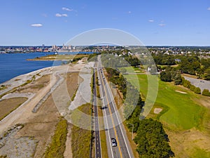 East Providence landscape aerial view, Rhode Island, USA