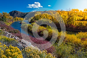 East River near Taylor HWY 135 Colorado Fall Landscape