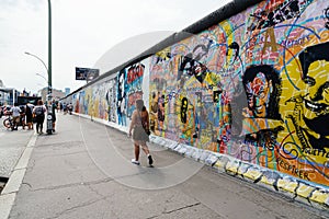 East Side Gallery in the famous Berlin Wall in Germany