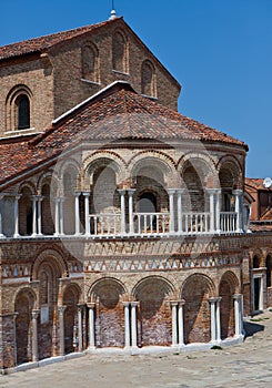 East side of the Santa Maria e Donato church of Murano, Italy
