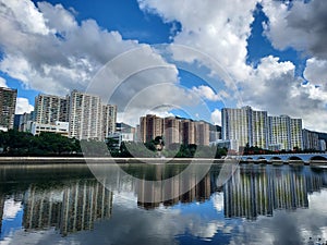 East Side of Shing Mun River at Shatin Hong Kong at 25 Aug 2022