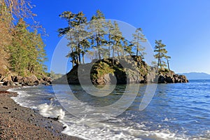 East Sooke Regional Park, Vancouver Island, Iron Mine Bay in Evening Light, British Columbia, Canada